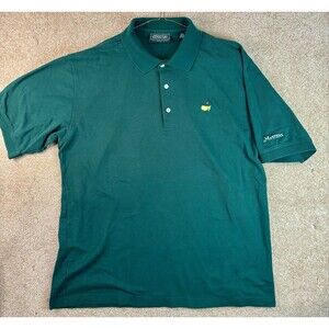 Masters Collection Golf Polo Shirt Mens Large Green Logo Cotton Preppy Augusta